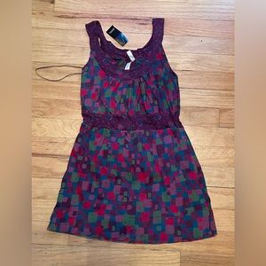 NEW Loft Daisy & Clover sleeveless blouse multi print size L large NWT